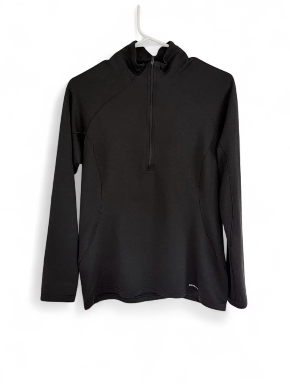 Patagonia Capilene 3 Midweight Pullover Womens S Black Quarter Zip Base Layer